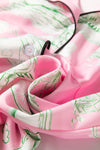 Pink Piping Detail Drawstring Shorts Pajama Set