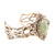 Aspen Green Serpentine and Golden Bronze Statement Cuff Bracelet