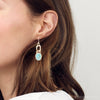 Athena Blue Turquoise Golden Earring