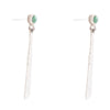 Aztec Blue Turquoise and Sterling Silver Linear Drop Earrings