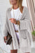 Black Batwing Sleeve Pocket Oversized Cable Knit Cardigan