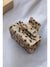 Parchment Leopard Print Cutout Square Hair Claw