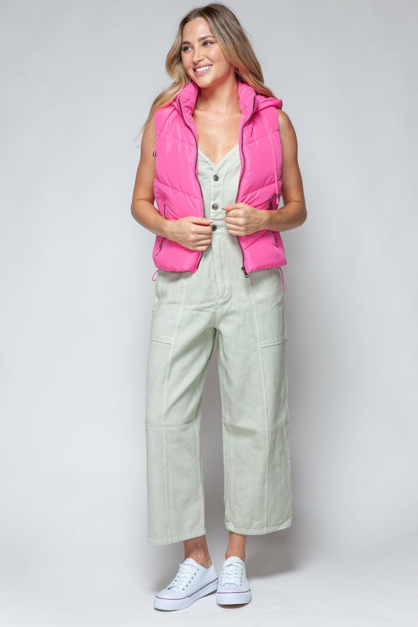 Salvia Ettore Zip Up Quilted Hooded Vest