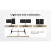 ErgoAV Motion Desk Stand for Dual Monitors 13" to 27" up to 17lbs
