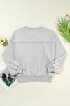 Orchid Petal Exposed Seam Batwing Sleeve Drop Shoulder Sweatshirt