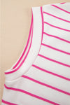 Rose Stripe CasualTee and Wide Leg Pants Set
