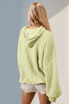 Double Take Half Zip Long Sleeve Hoodie with Kangaroo Pocket