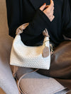 PU Leather Woven Crossbody Bag