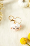 White Crochet Sheep Cute Keychain