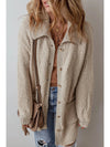 Pocketed Button Up Long Sleeve Cardigan