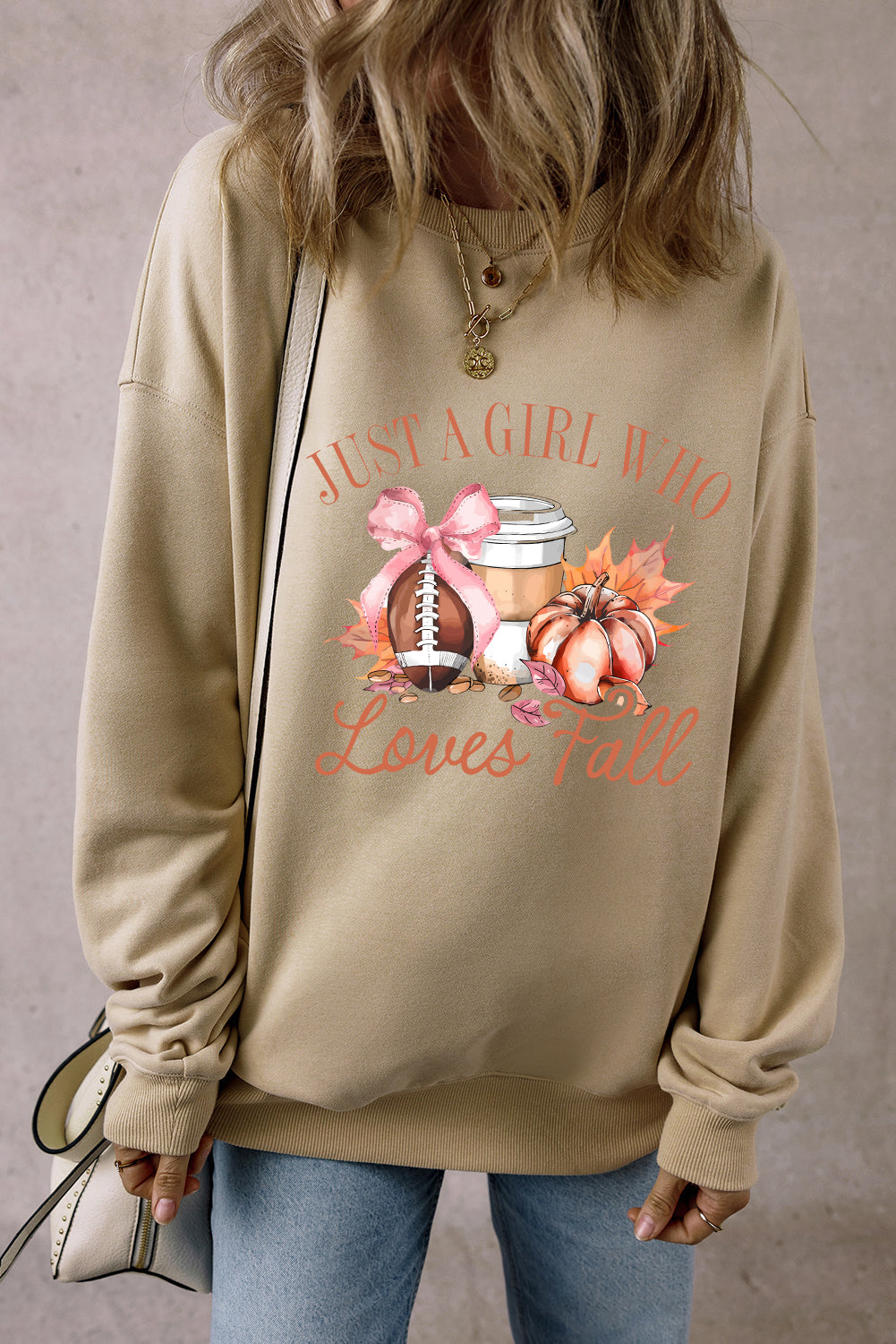 Parchment Oversize Long Sleeve Round Neck  Sweaters