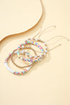 Gold Pearl Colorful Clay Beaded Stackable Bracelet Set