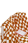 Chestnut Checkerboard Printed Soft Throw Blanket