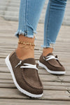 Coffee Lace Up Casual Shoes
