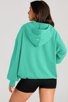 Bonbon Kangaroo Pocket Half Zipper Oversized Hoodie