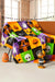 Purple Plaid Print Fleece Halloween Blanket