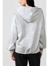 Smoke Green Half Zipper Kangaroo Pockets Drop Shoulder Hoodie