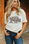 White Leopard Western Buffalo On Plains Graphic Tee