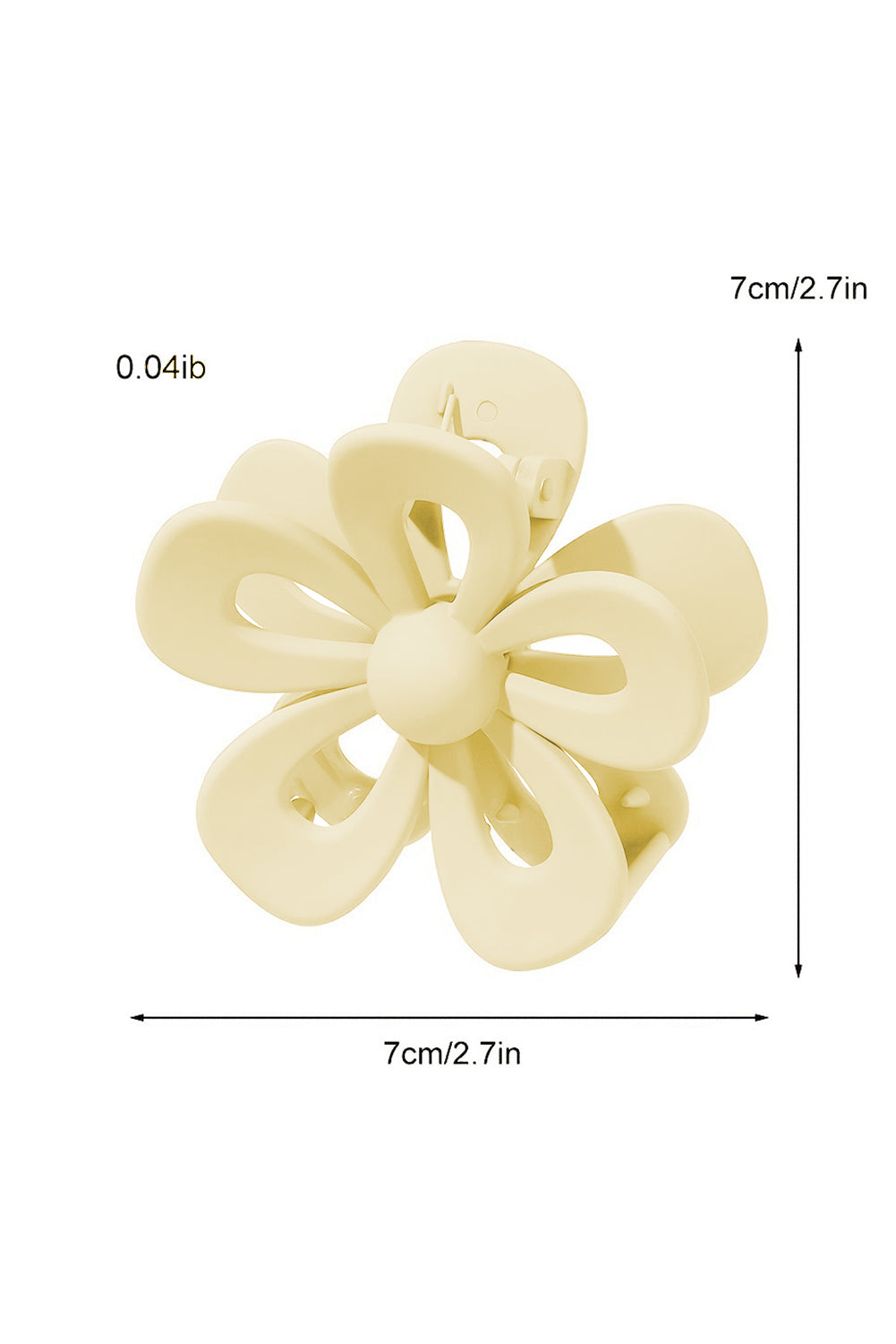 Beige Sweet Hollowed Flower Shape Claw Clip