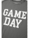 Bluing Corded GAME DAY Graphic Long Sleeve Top