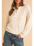 Apricot Textured Lantern Sleeve Henley Top