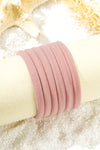 Peach Blossom Minimalist Hair Tie 6pcs/set