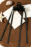 Black Ribbon Bow Hair Claw Clip