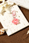 Rose Red Flower Pendant Keychain
