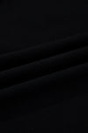Black Scallop Trim Colorblock Long Sleeve Collared Top