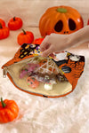 Orange Halloween Pumpkin Ghost Bat Gift Makeup Bag