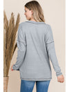 Reborn J V Neck Long Sleeve Top