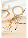 White Cute Daisy Shape Ornament Key Ring