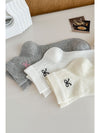 White Bow Knot Cotton Ankle Socks