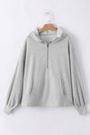 Bonbon Kangaroo Pocket Half Zipper Oversized Hoodie