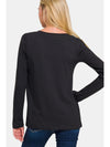 Zenana Full Size V-Neck Long Sleeve T-Shirt