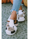 White Cartoon Animal Plush Slippers