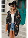 Angel Wings Star Open Front Long Sleeve Cardigan