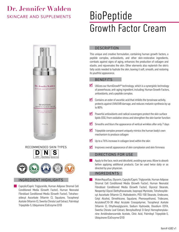 Biopeptide Growth Factor Cream - Cocoa Yacht Club