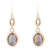 Black Mother of Pearl and Golden Bronze Drop Earrings