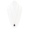 Black Onyx and Sterling Silver Teardrop Pendant Necklace