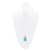 Blue Turquoise and Sterling Silver Hexagon Pendant Necklace