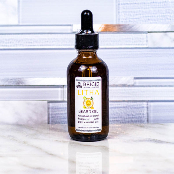 Litha Natural Beard Oil - Lemon, Ylang Ylang, Sweet Orange, and Myrtle