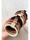 Khaki 5Pcs Braided Elastic Hairband