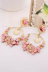 Pink Boho Flower Vintage Drop Earring