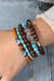 Cinnamon Boho Turquoise Beaded Bracelet Set