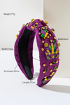 Tillandsia Purple Mardi Gras Rhinestone Headband