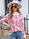 Angel Wings Flower Turtleneck Long Sleeve Sweater - Cocoa Yacht Club