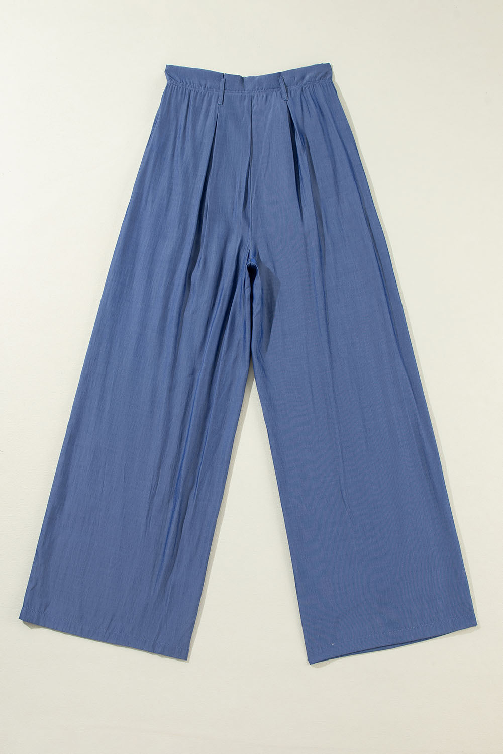 Wild Wind Belted Frill Waist Wide Leg Loose Pants