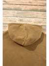 Smoke Green Half Zipper Kangaroo Pockets Drop Shoulder Hoodie