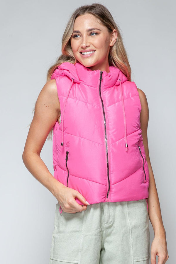 Salvia Ettore Zip Up Quilted Hooded Vest